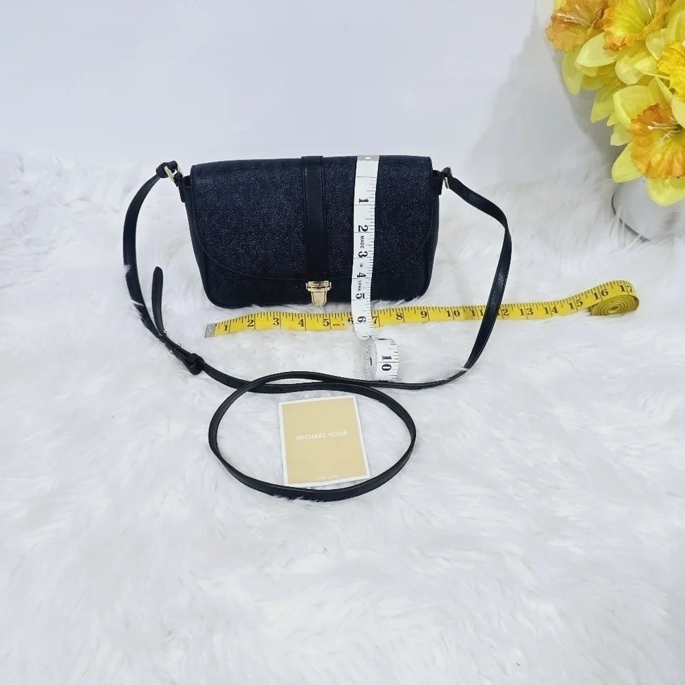 Michael Kors blue Charlton logo crossbody bag